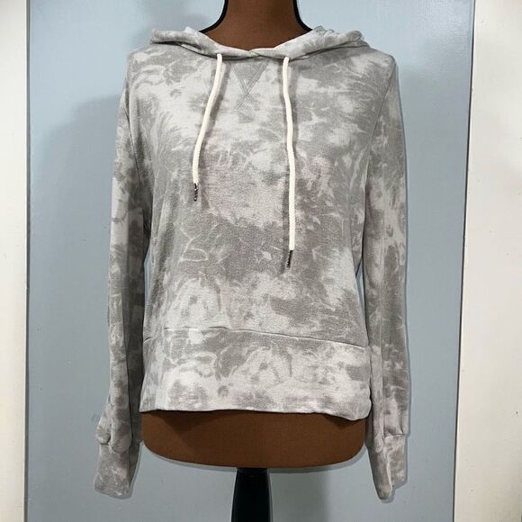 Gilli Cozy Tie-dye Drawstring Long Sleeve Hooded Sweatshirt Women’s Small - Picture 2 of 7